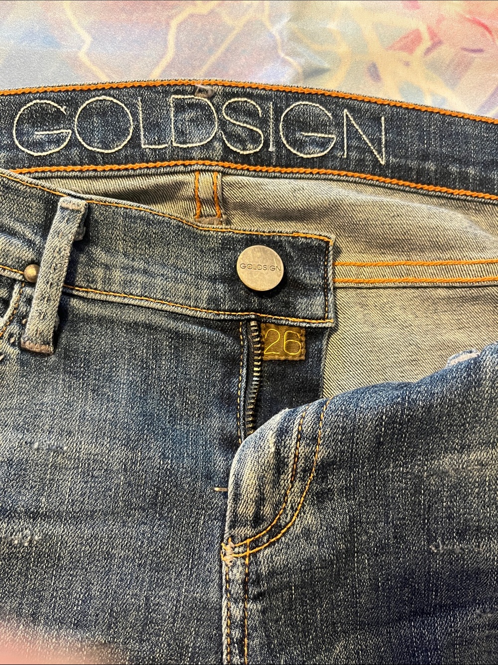 NWT! Goldsign Women’s Slim Straight Jeans - Blue Wash! - Picture 3 of 4